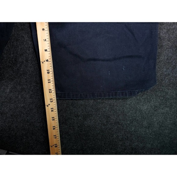 Vintage Sostanza Shorts Mens 34 Denim Cotton Mid Rise Dark Wash Green Y2K - Picture 5 of 10